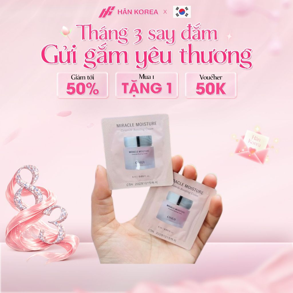 Combo 30 gói kem dưỡng ohui hồng, Kem dưỡng ẩm phục hồi - C223 Hân Korea