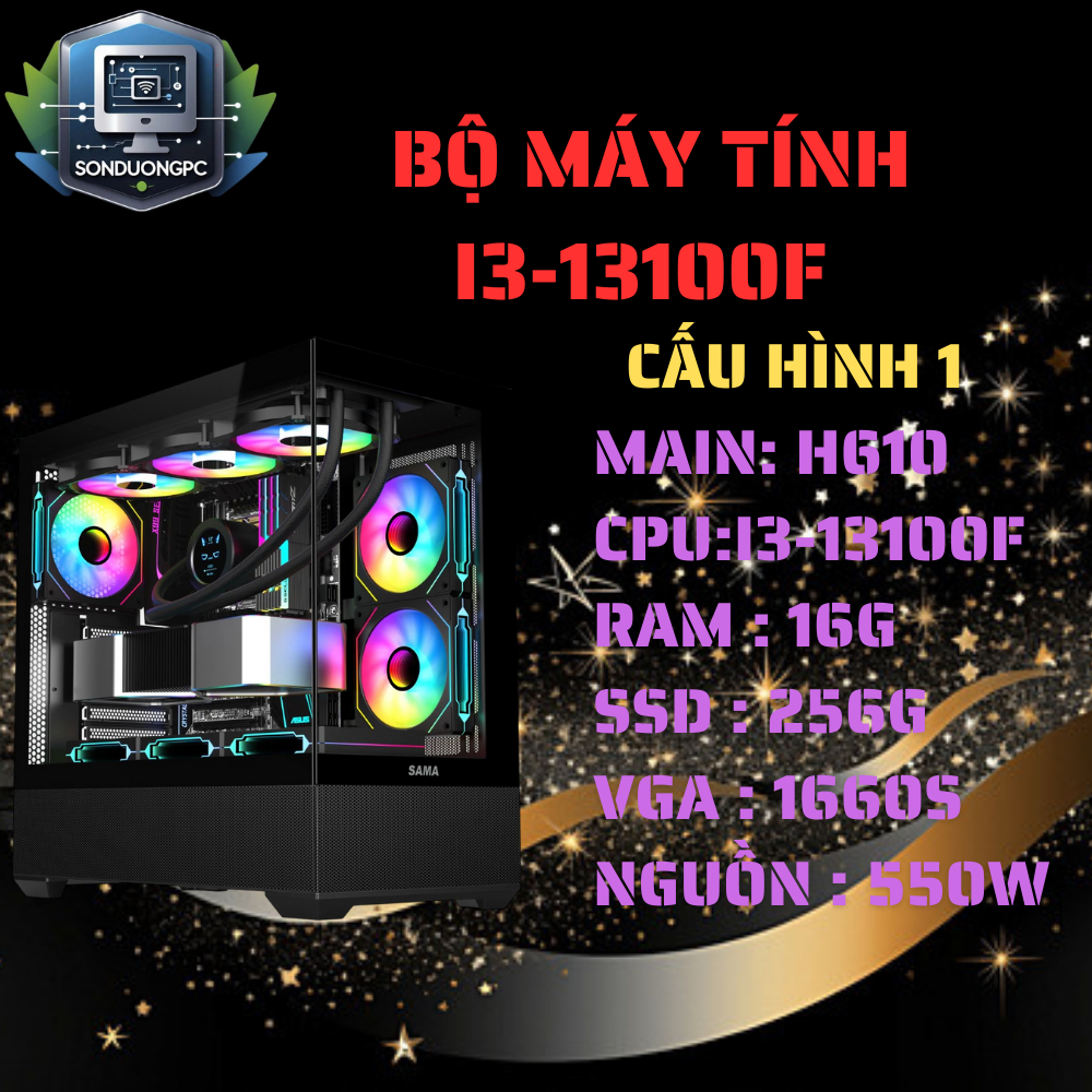 Bộ Máy Tính Gaming i3-13100F Mạnh Mẽ