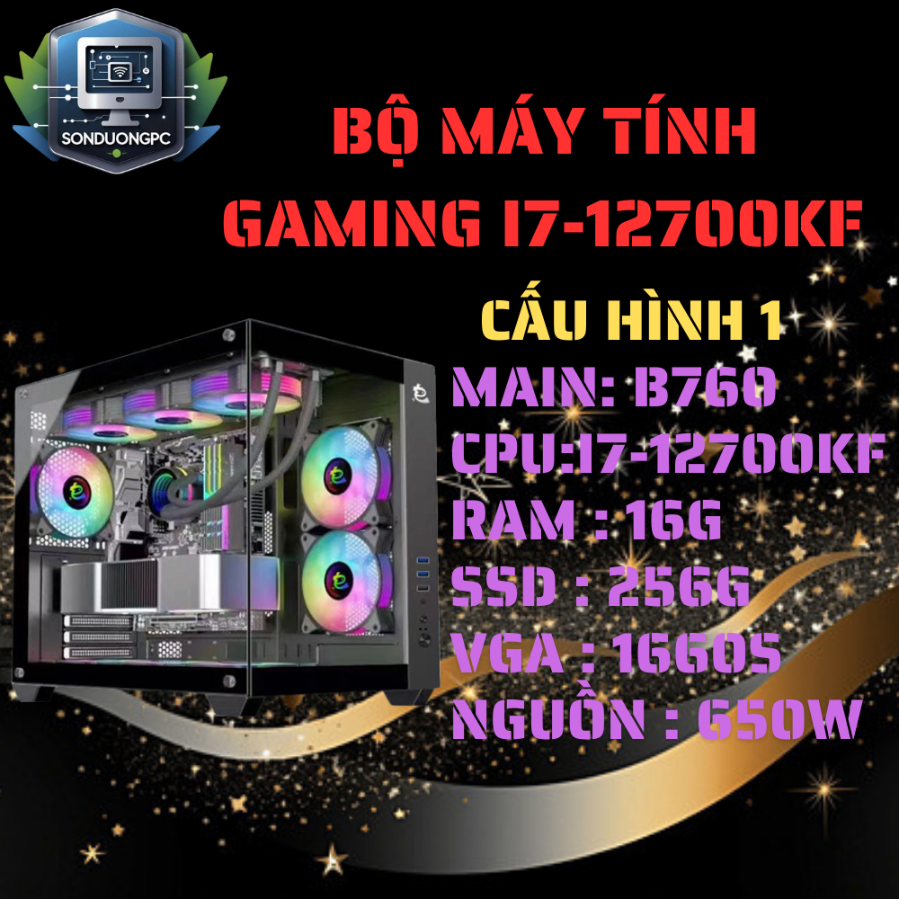Bộ Máy Tính Gaming Cực Mạnh i7-12700KF