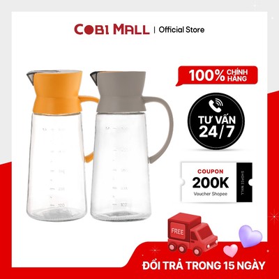 Bình dầu thủy tinh tự mở nắp có tay cầm, màu ngẫu nhiên dung tích 570ml