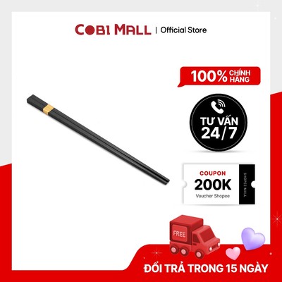 Bộ 1 đôi đũa nhựa PPS, 220mm HBG-115 - Đen - Cobihome