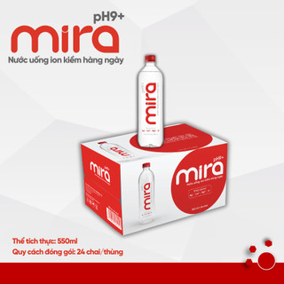[Thùng 24 Chai] Nước Ion Kiềm Mira Tav (360ml/550ml) - Giảm Trào Ngược Dạ Dày, Hỗ Trợ Tiêu Hóa & Thải Độc