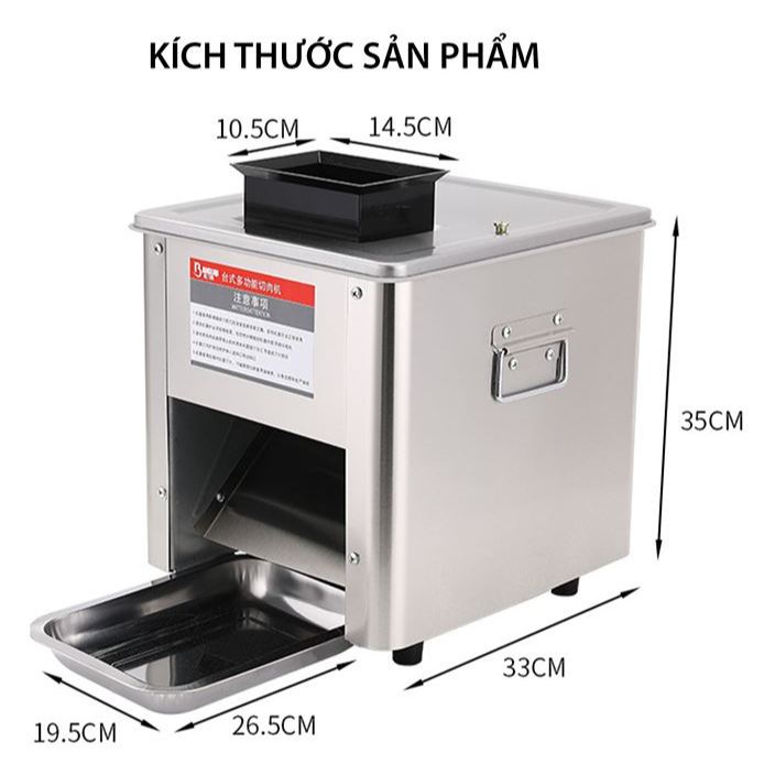 Máy cắt thịt tươi sống 850W thái bì tai heo thịt bò tươi sống và tái chín