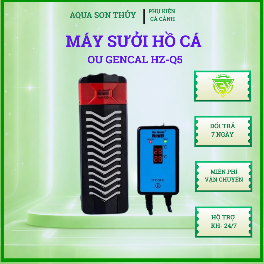 Máy sưởi hồ Cá OU GENCAL HZ-Q5 - tiết kiệm điện