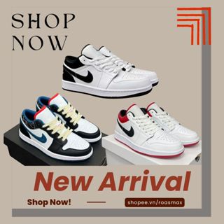 Giày Jor_Panda Sashiko Cổ Thấp Nam Nữ, Giày Sneaker Trắng Gót Đen Gót Đỏ Xanh Đen (TĂNG 1 SIZE)