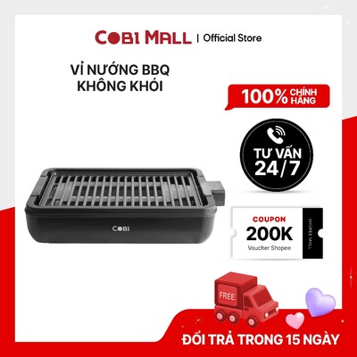 Vỉ Nướng Điện Không Khói BBQ Cobi – Nhỏ Gọn, Dễ Tháo Rời, Tiện Lợi Cho Gia Đình