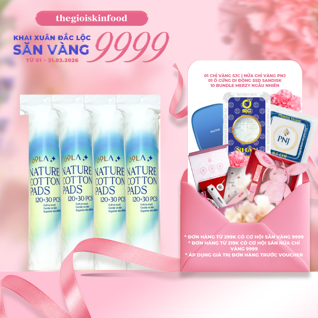 Bông tẩy trang TOOLA mềm mịn ThegioiSkinfood