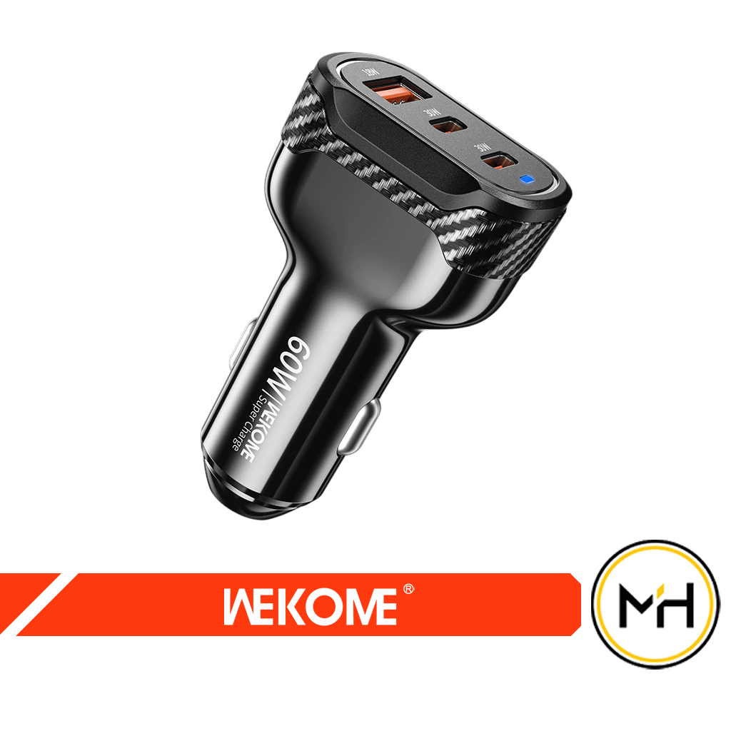 Tẩu carbon sạc nhanh 3 cổng WEKOME C64