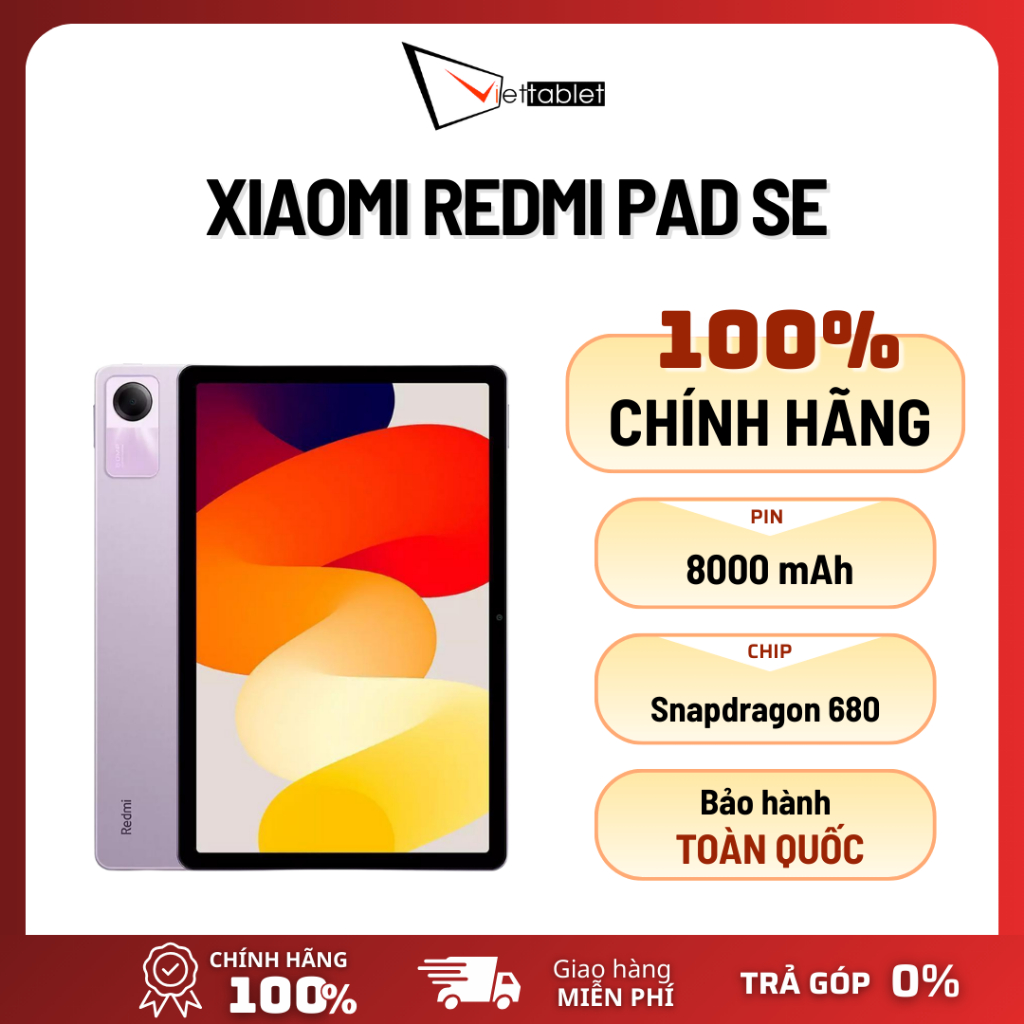 Máy tính bảng Xiaomi Redmi Pad SE 11 inch 6GB/128GB - Hàng Chính Hãng - Bảo Hành 18 Tháng