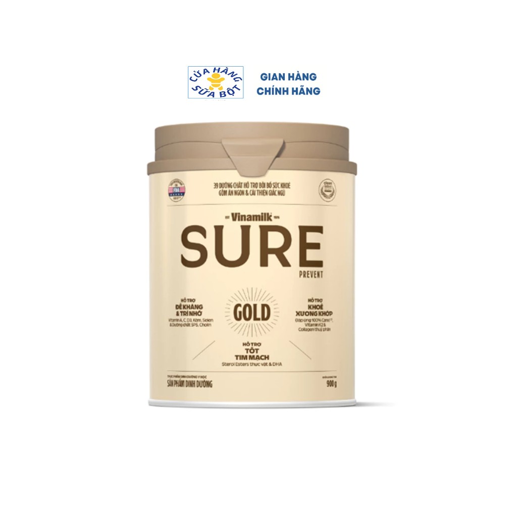 Sữa Bột Vinamilk Sure Prevent Gold Lon - 900g- date mới - chính hãng