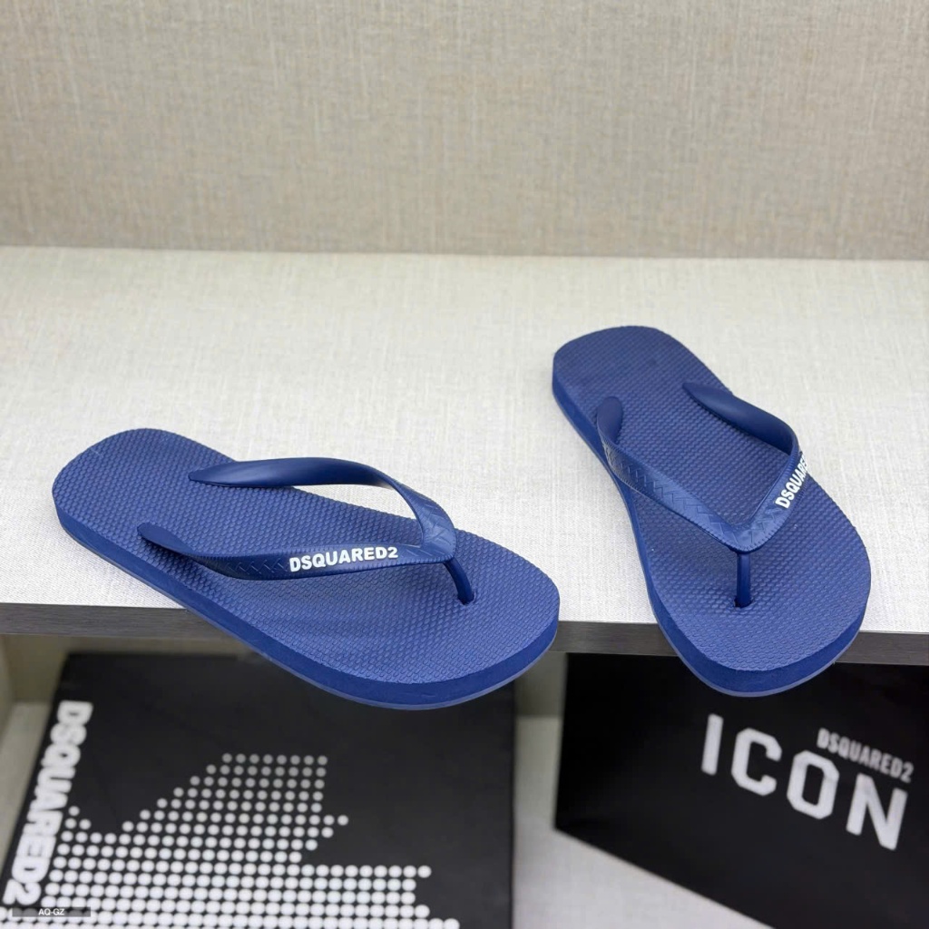 Dép Kẹp Dsquared2 Basic Logo Xanh Navy