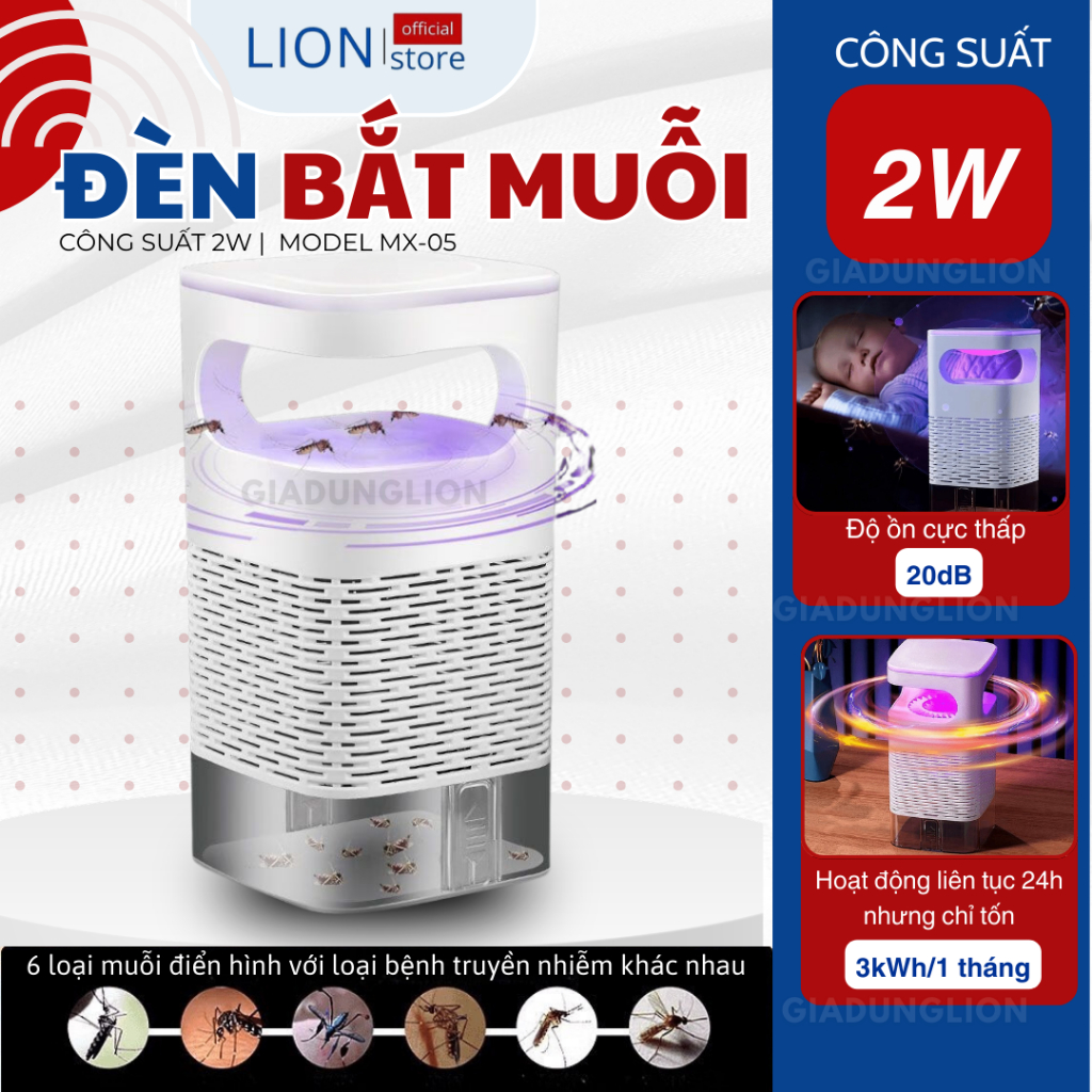 [𝐠𝐢𝐚𝐝𝐮𝐧𝐠𝐋𝐈𝐎𝐍] Đèn Bắt Muỗi Thông Minh Có Tia UV An Toàn Sử Dụng, Không Gây Ồn, Đèn Led Kiêm Đèn Ngủ 