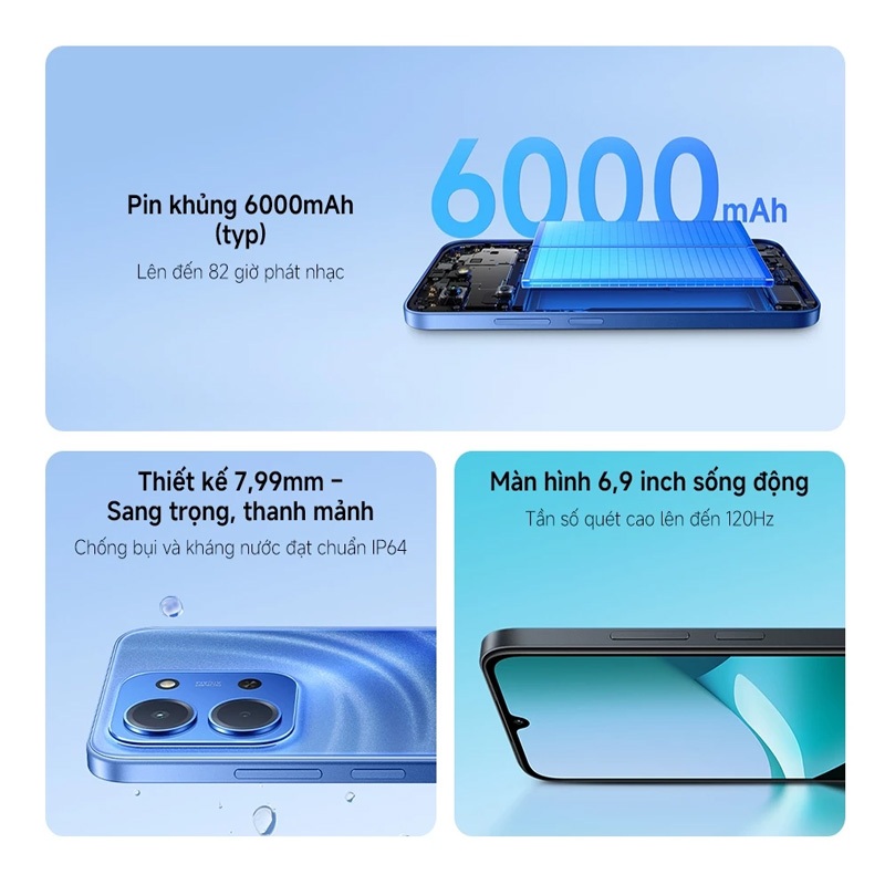 Điện thoại Xiaomi Redmi 15C 4GB 128GB Chính hãng | Pin Khủng 6000mAh | Màn Hình 6.9" Sống Động | BigBuy360 - bigbuy360.vn