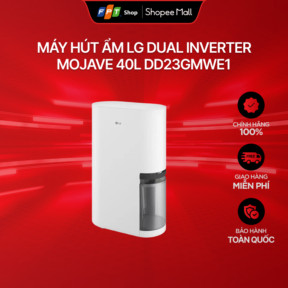 Máy hút ẩm LG Dual Inverter Mojave 40L DD23GMWE1