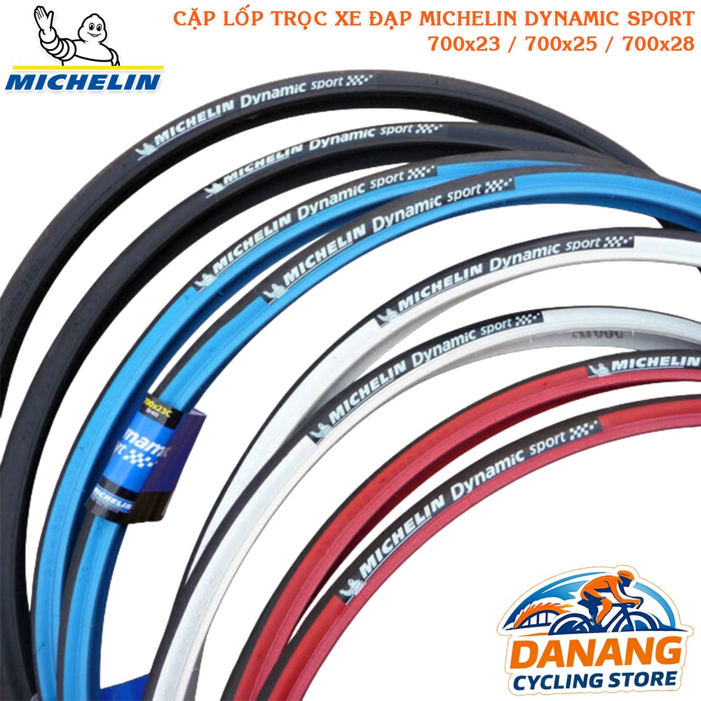 Cặp Lốp Trọc Xe Đạp Road MICHELIN Dynamic Sport 700x23C 700x25C 700x28C – Vỏ Trơn Nhẹ, Bám Đường Tốt