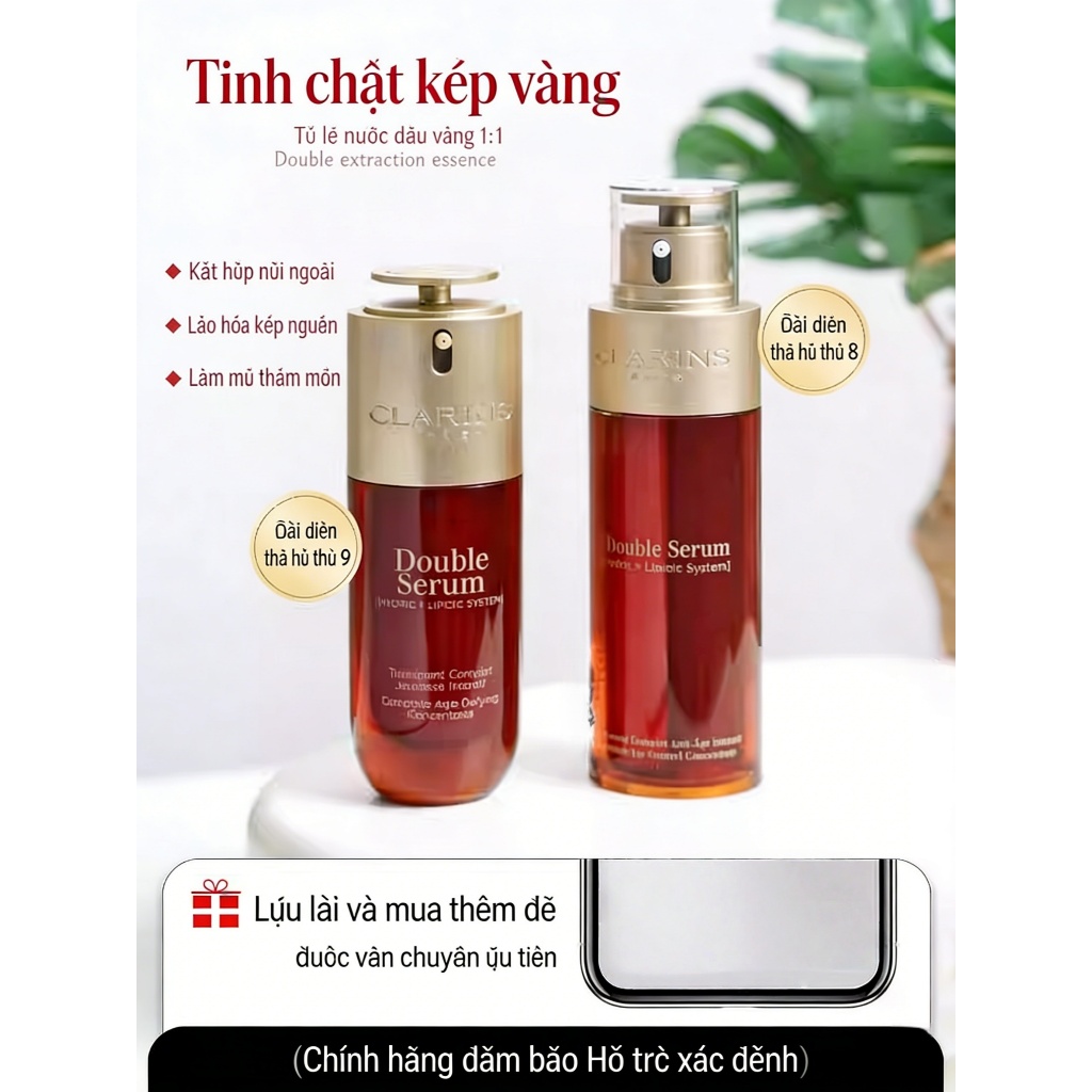Tinh Chất Chống Lão Hóa Clarins Double Serum 50ml - Nâng Cơ Săn Chắc Da Mềm Mịn
