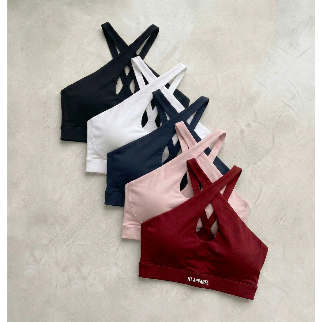 Áo Bra Tập Gym HT Apparel Lexi Bra - Áo Tập Gym Thiết Kế Chéo Ngực Co Giãn 4 Chiều, Nâng Đỡ, Tôn Dán