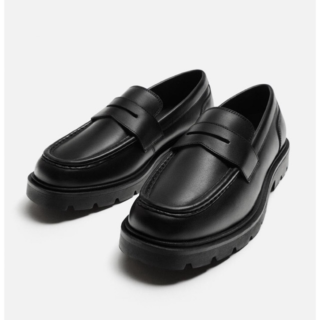 Giày lười màu đen Zara authentic BLACK | 2618/420/800 size 41