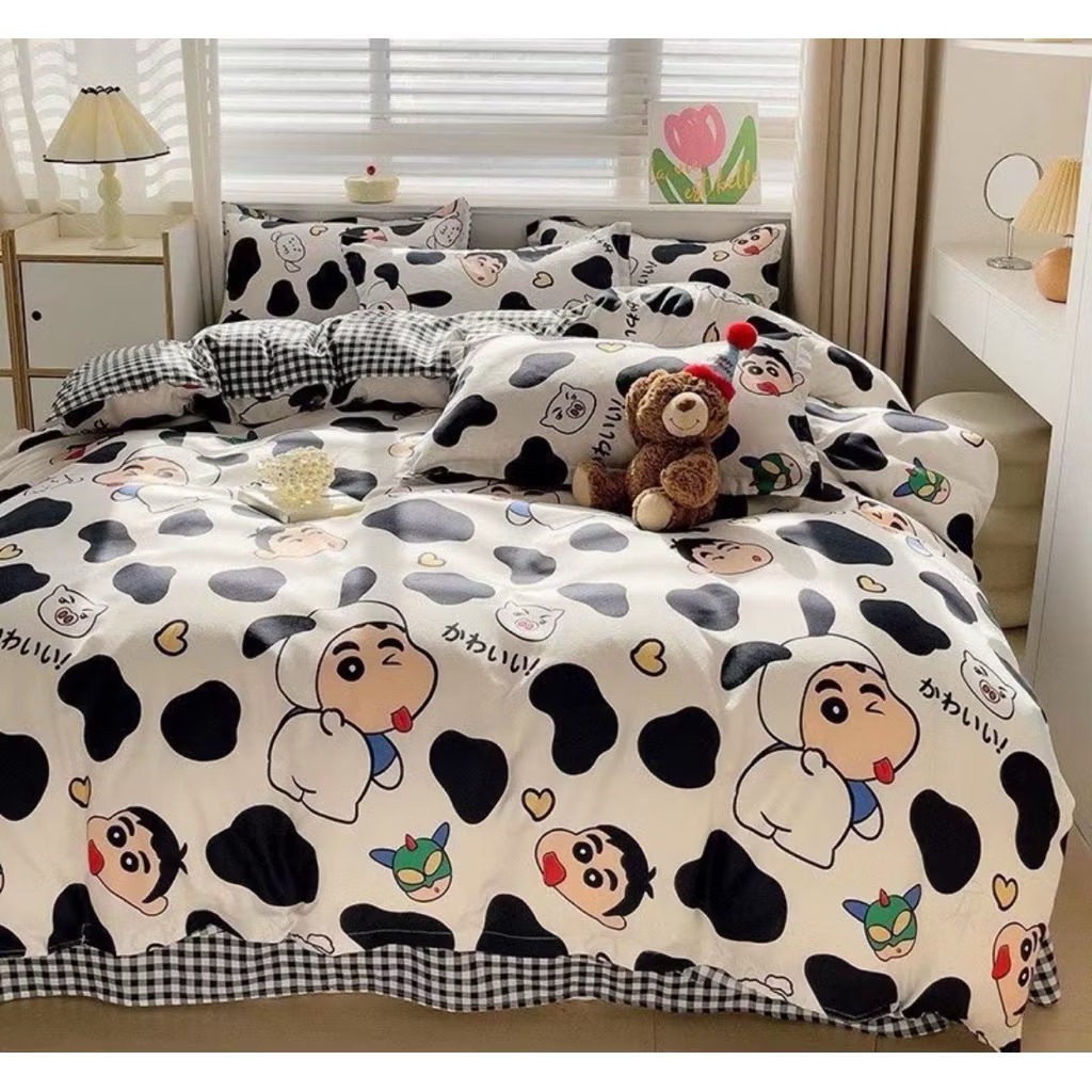 Bộ 5 món Chăn Ga Gối Cu Shin mềm mại, ấm áp