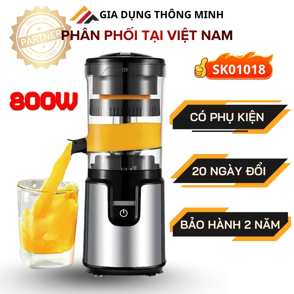 Máy ép hoa quả trái cây, máy vắt cam SK-01018 công suất 800W, tự động ép nhiều loại trái cây SK01018