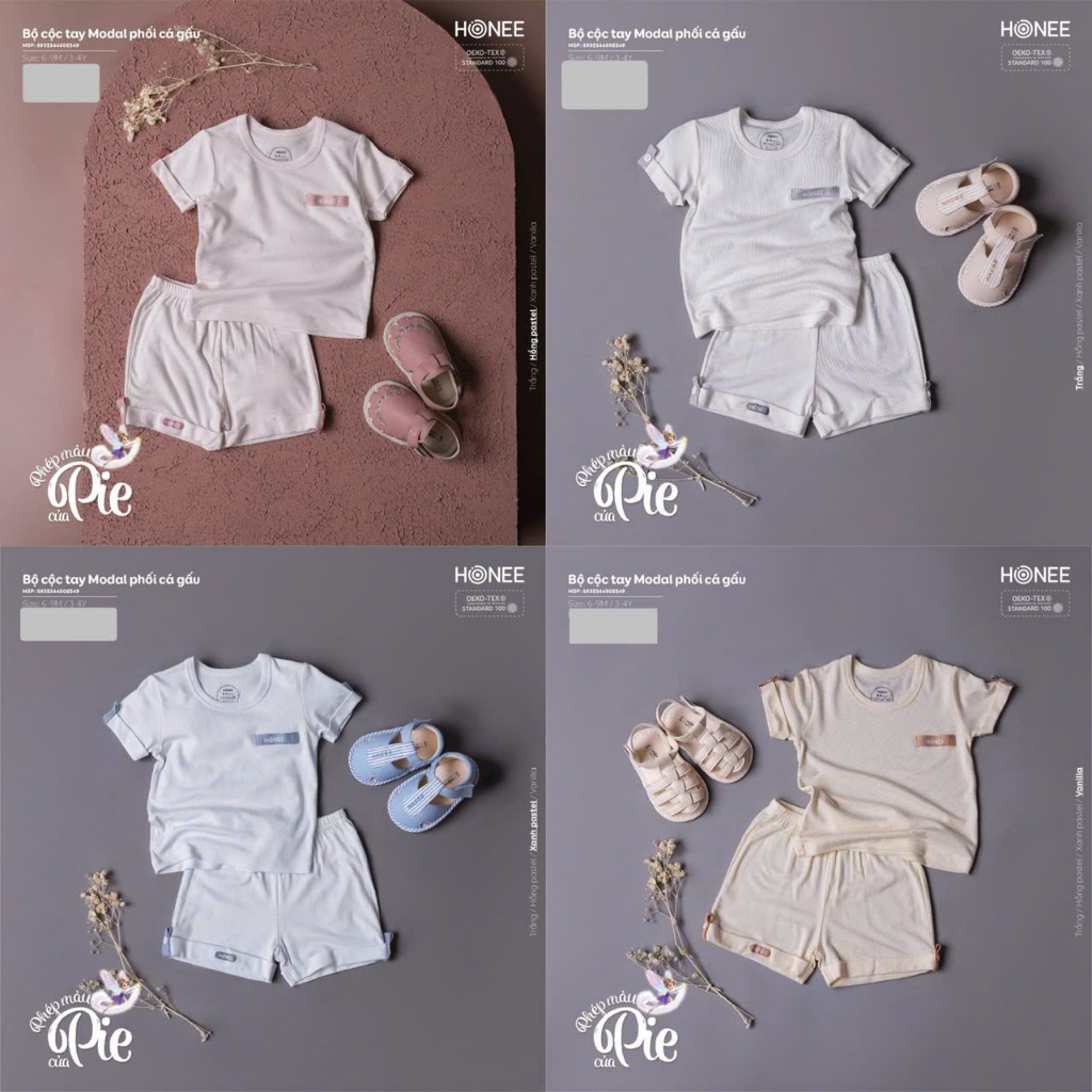 HONEE, HRNEE - Bộ cộc tay hrnee cho bé