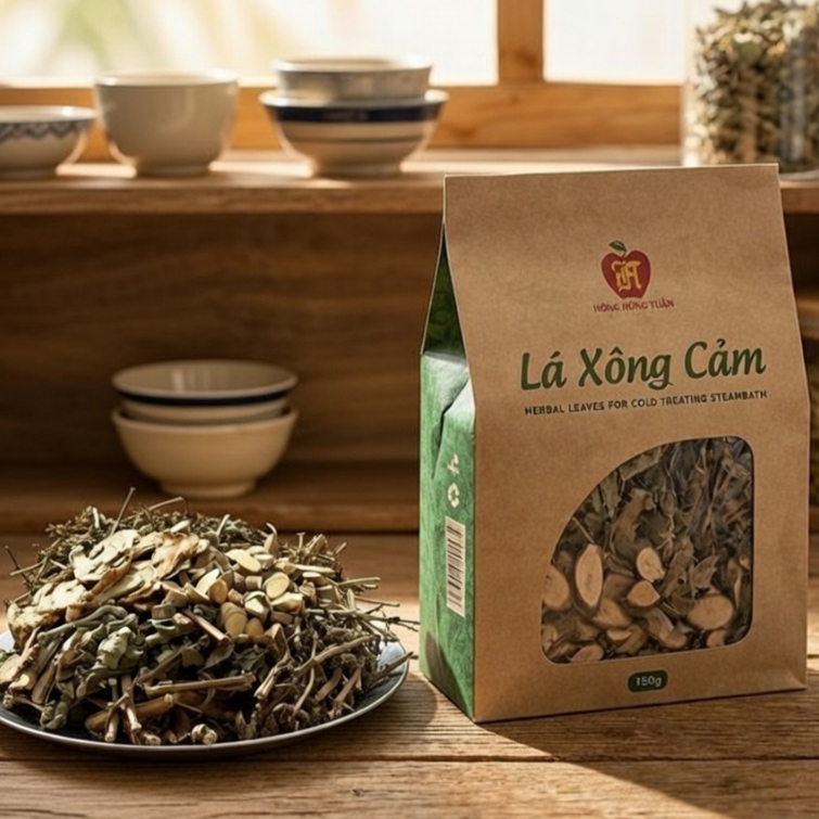 Lá Xông Thảo Dược Độc Quyền 150g Hồng Hùng Tuấn – Xông Hơi Giải Cảm Tại Nhà, Thư Giãn, Giảm Mệt Mỏi