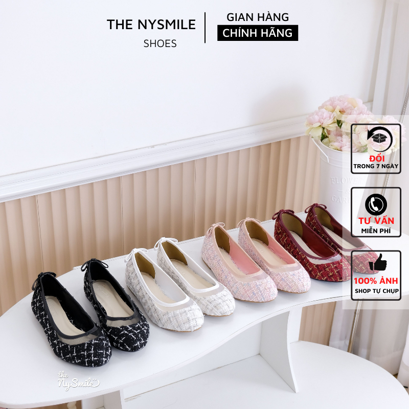 Giày nữ bigsize (35-42) giày búp bê 1P mang đi học, đi chơi - THE NYSMILE - BOBO