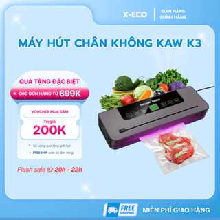 Máy hút chân không bảo quản thực phẩm KAW K5, Hàn tự động, Lực hút khỏe, Tích hợp cắt, BH 12 Tháng