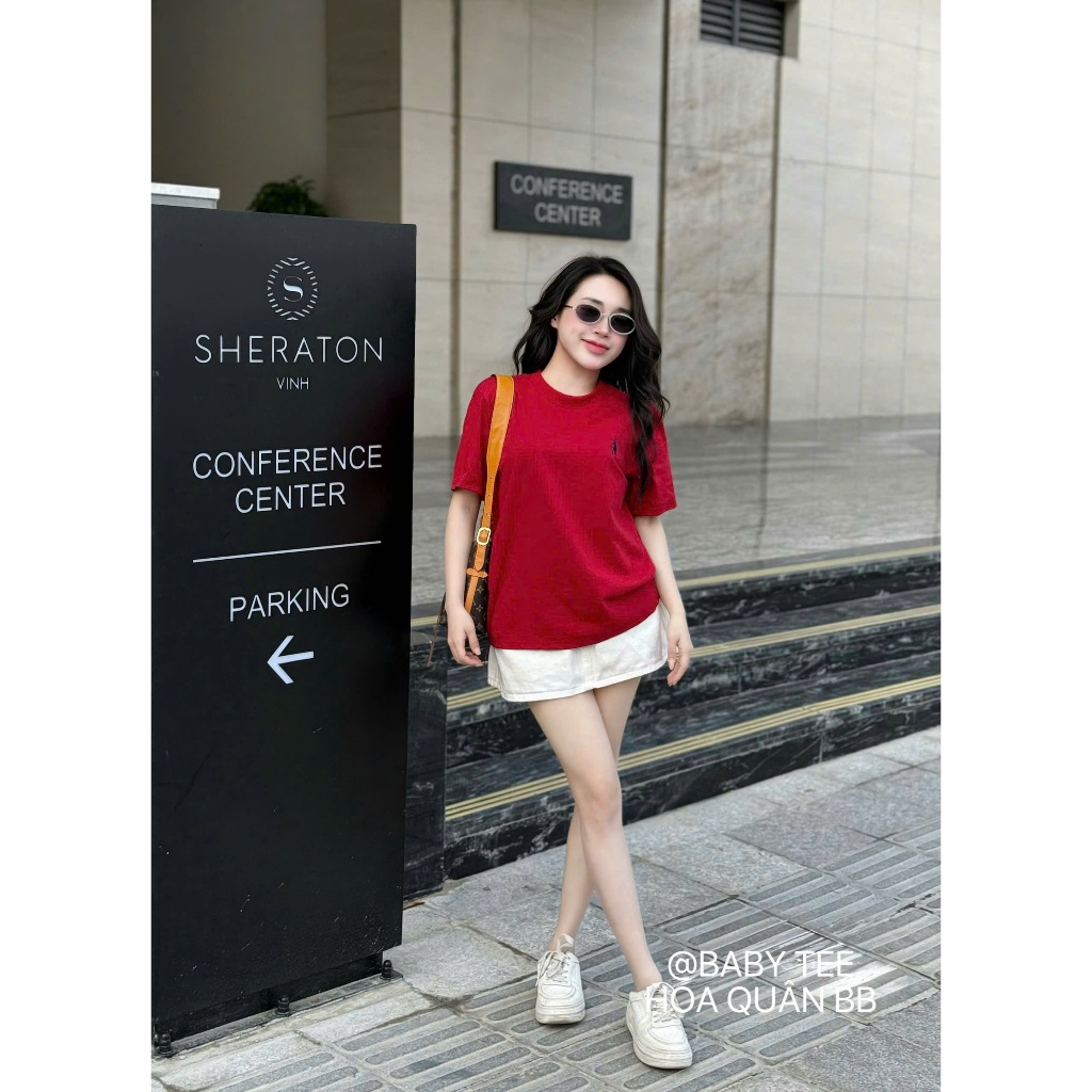 Ao thun phom vừa thêu ngựa hottrend 3 màu cực xinh phong cách thời trang nữ