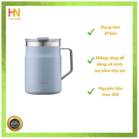 LHC4219SBLU - Ca nước giữ nhiệt Lock _&_ Lock Metro Mug 475ml - Màu xanh da trời