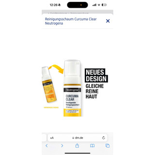Sữa Rửa Mặt Neutrogena Chiết Xuất Nghệ, Xịt Tạo Bọt 150ml