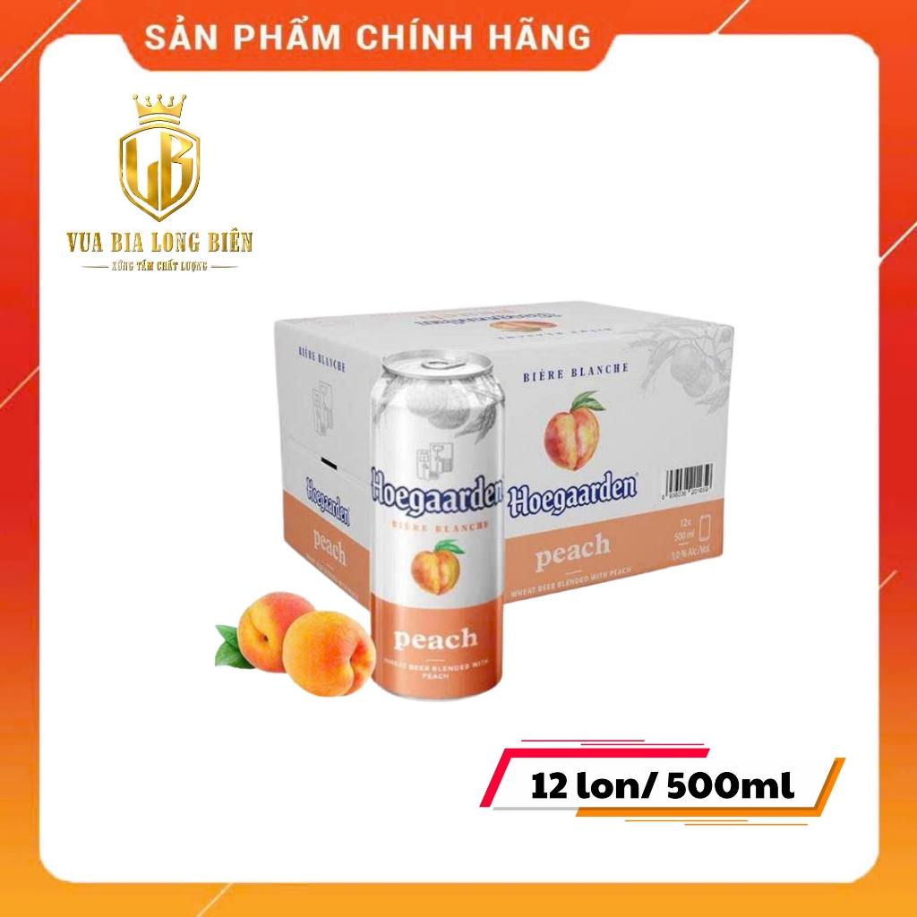 Bia Hoegaarden Peach 500ml x 12 Lon – Ngọt Dịu Vị Đào, Chill Nhẹ Mỗi Cuộc Vui