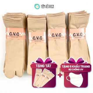 [20 ĐÔI TẶNG 2 ĐÔI] Tất vớ da HÀNG LOẠI 1 DÀY DẶN xỏ ngón trên mắt cá chân chống nắng chống bụi ủ kem hiệu GVG CN01