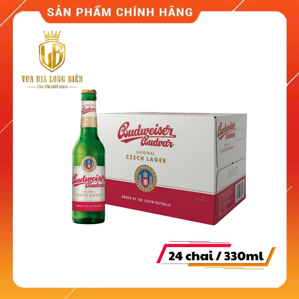 Bia Budweiser Budvar 330ml x 24 Chai Vàng Nhập Séc – Czech Lager Chính Gốc, Tinh Tế & Đậm Vị