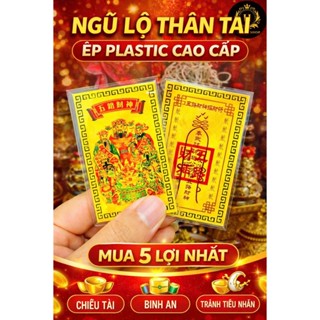 Ngũ Lộ Thần Tài siêu bền, mỏng - để ốp điện thoại, ví - Khai cung Tài, Mở cung Lộc