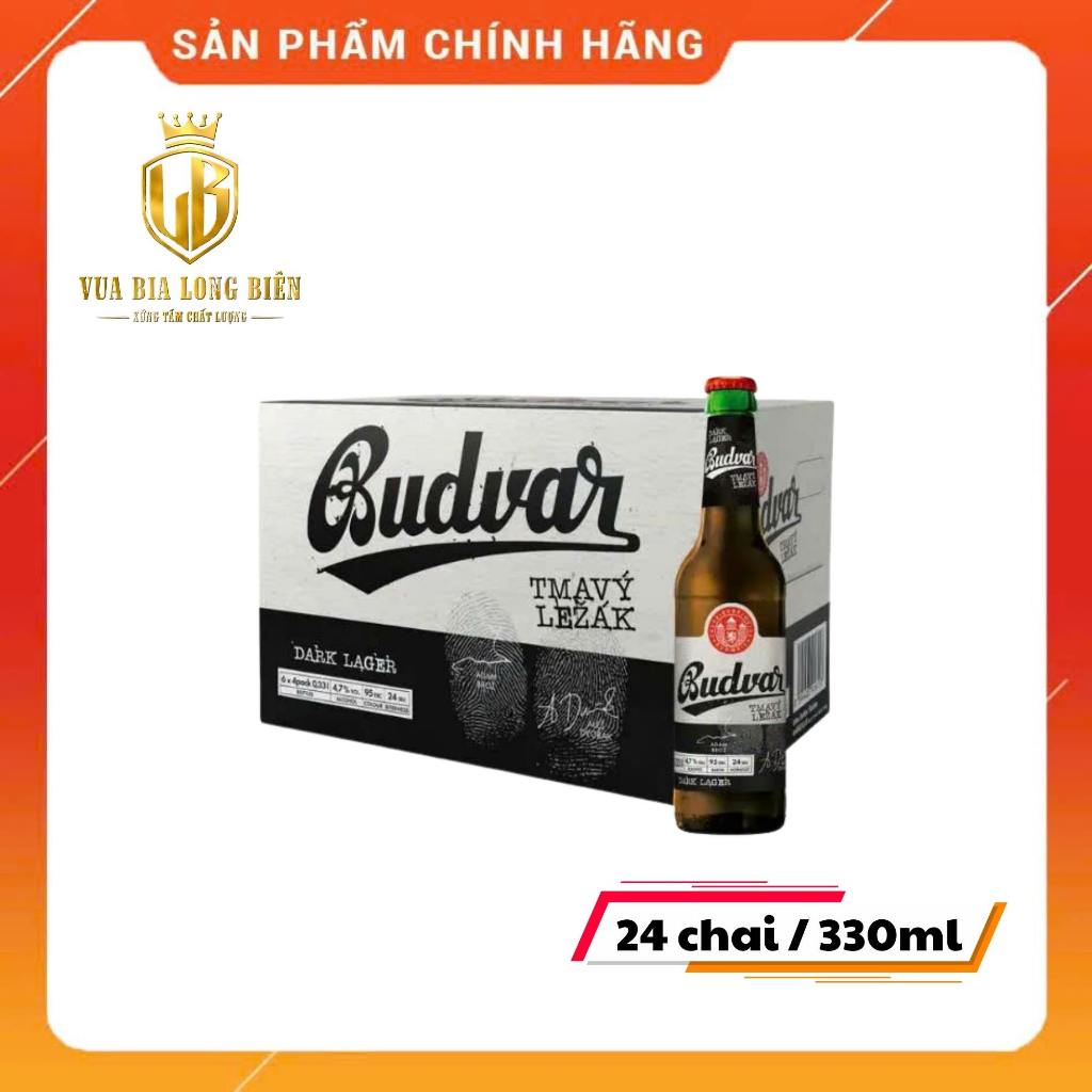 Bia Budweiser Budvar Dark 330ml x 24 Chai Đen Nhập Séc – Bia Đen Tiệp Khắc Đậm Đà & Mượt Mà