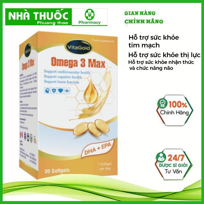 Omega 3 max vitagold L* 30viên Canada