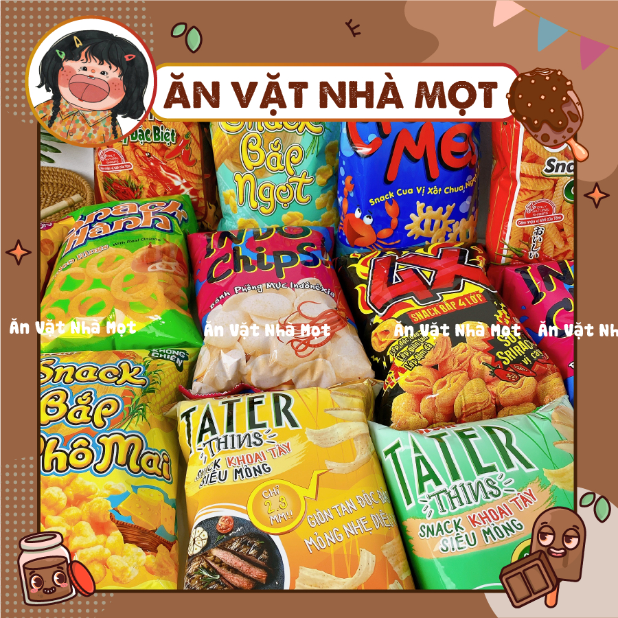 [GÓI KHỔNG LỒ 68G] Bim bim Oishi đủ vị hàng chính hãng, Đồ ăn vặt