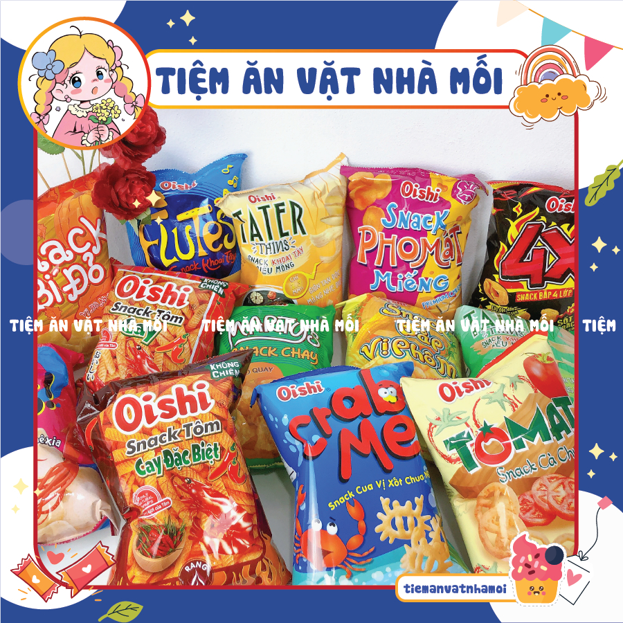 (GÓI KHỔNG LỒ 68G) Bim bim Oishi đủ vị hàng chính hãng