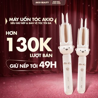Máy uốn tóc xoăn tự động AKIO chất liệu gốm sứ đường kính uốn 28mm