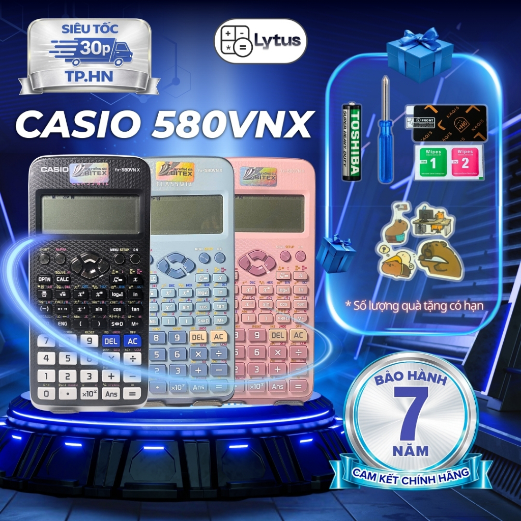 Máy tính CASIO 580VNX,880BTG cũ(độ mới 80-99%) CHÍNH HÃNG
