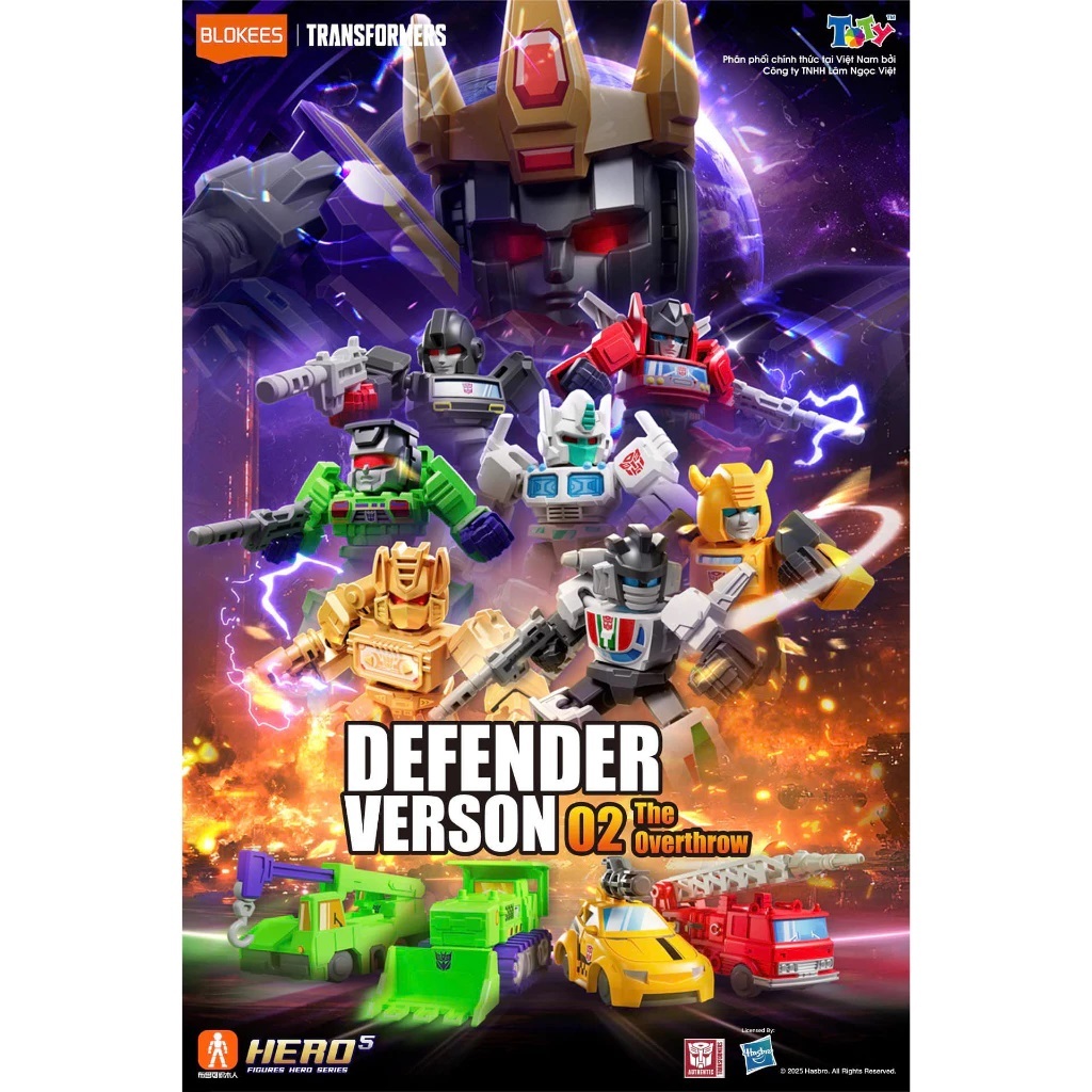 [CHÍNH HÃNG] Mô hình Transformers - The Overthrow DV02 - Blokees - ET29