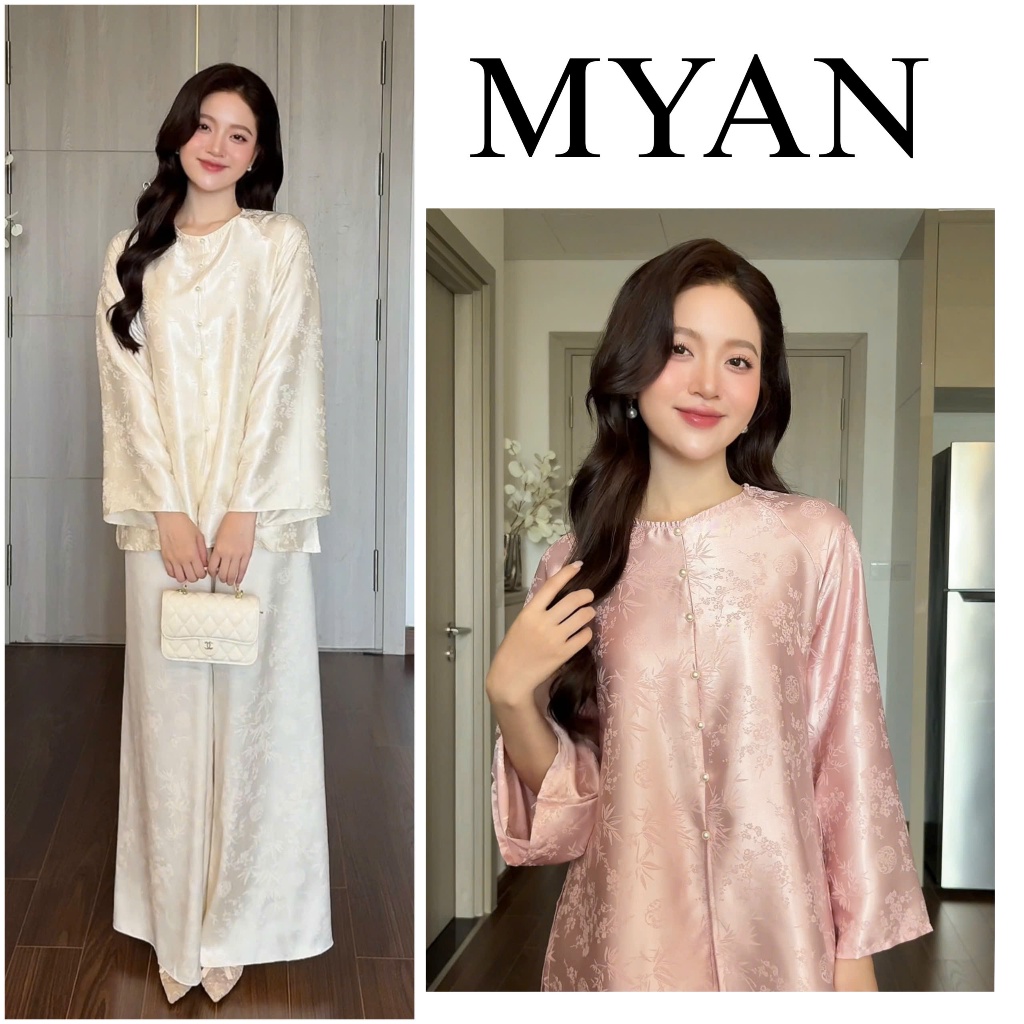 Đồ lam, pháp phục TRÚC TÂM đi lễ chùa, đi chơi dáng bà ba suông rộng, sang chảnh - Áo Dài Mỹ An