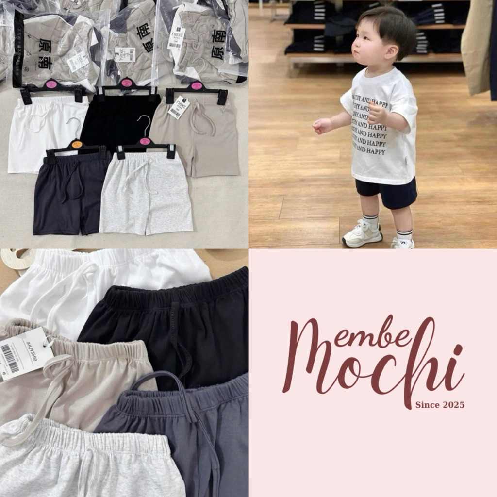 [EmbeMochi][7-18kg] Set 5 quần đùi cotton bé trai tone basic dễ mix chất mềm đẹp k bai xù
