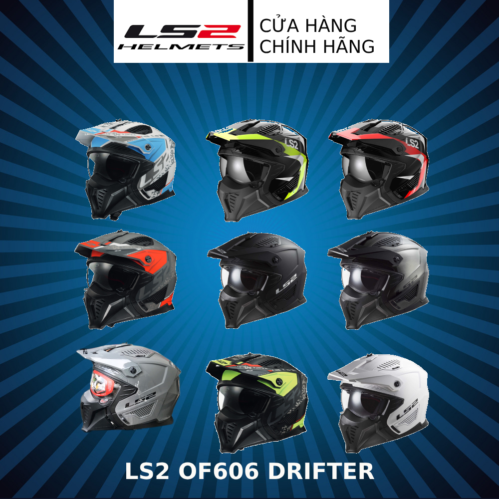 Mũ bảo hiểm LS2 OF606 DRIFTER - Mũ bảo hiểm đa năng an toàn lái xe