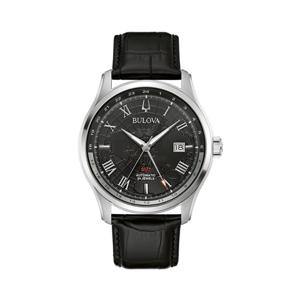 [Chính Hãng 100%] ĐỒNG HỒ NAM BULOVA WILTON GMT AUTOMATIC 96B387. Máy Automatic, Kính Sapphire. Siz 