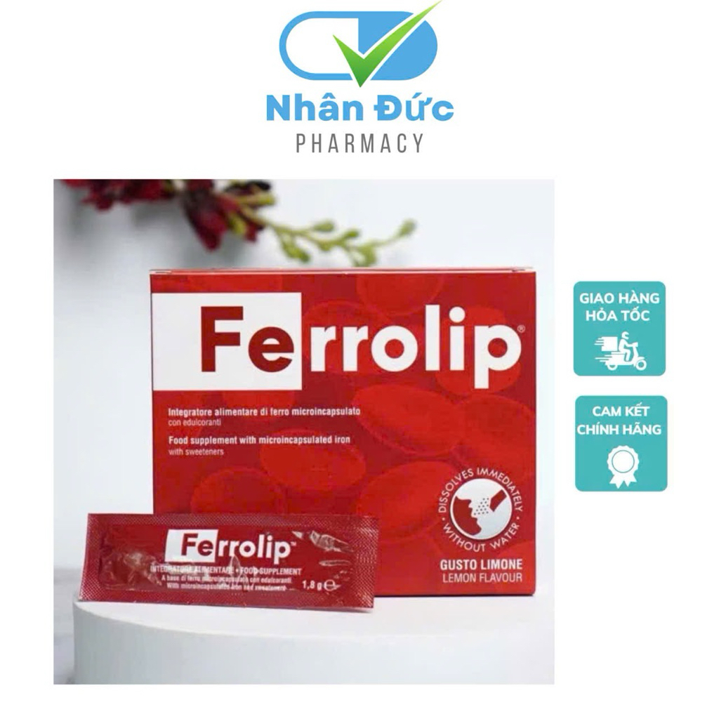 sắt bột sắt sinh học Ferrolip liposome bổ sung sắt cho bà bầu dành cho người thiếu máu thiếu sắt