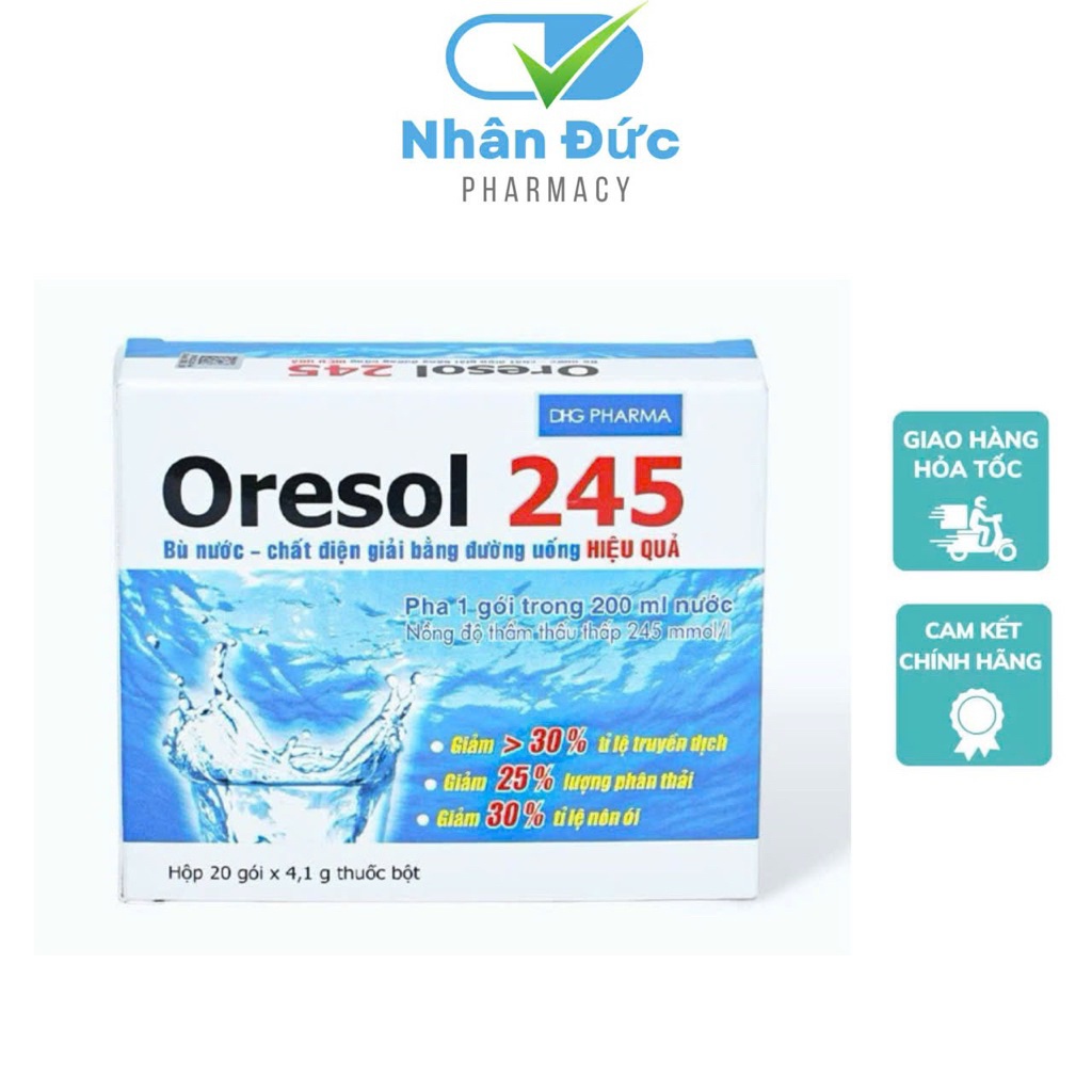 oresol 245 bù nước và điện giải cho cơ thể