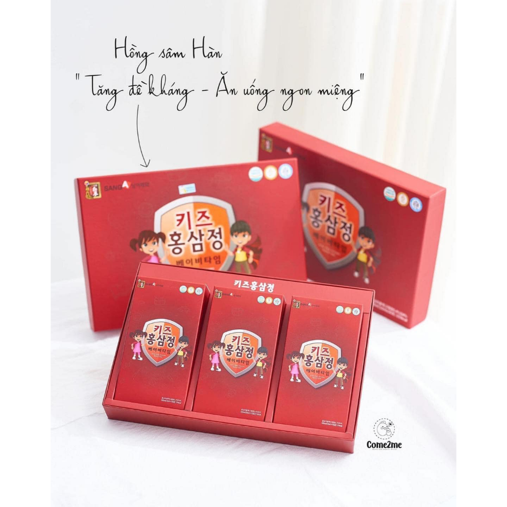 Nước Hồng Sâm Trẻ Em Sanga Hàn Quốc 30 Gói * 20ml - Baby Sanga tăng cường sức đề kháng cho trẻ hay ố