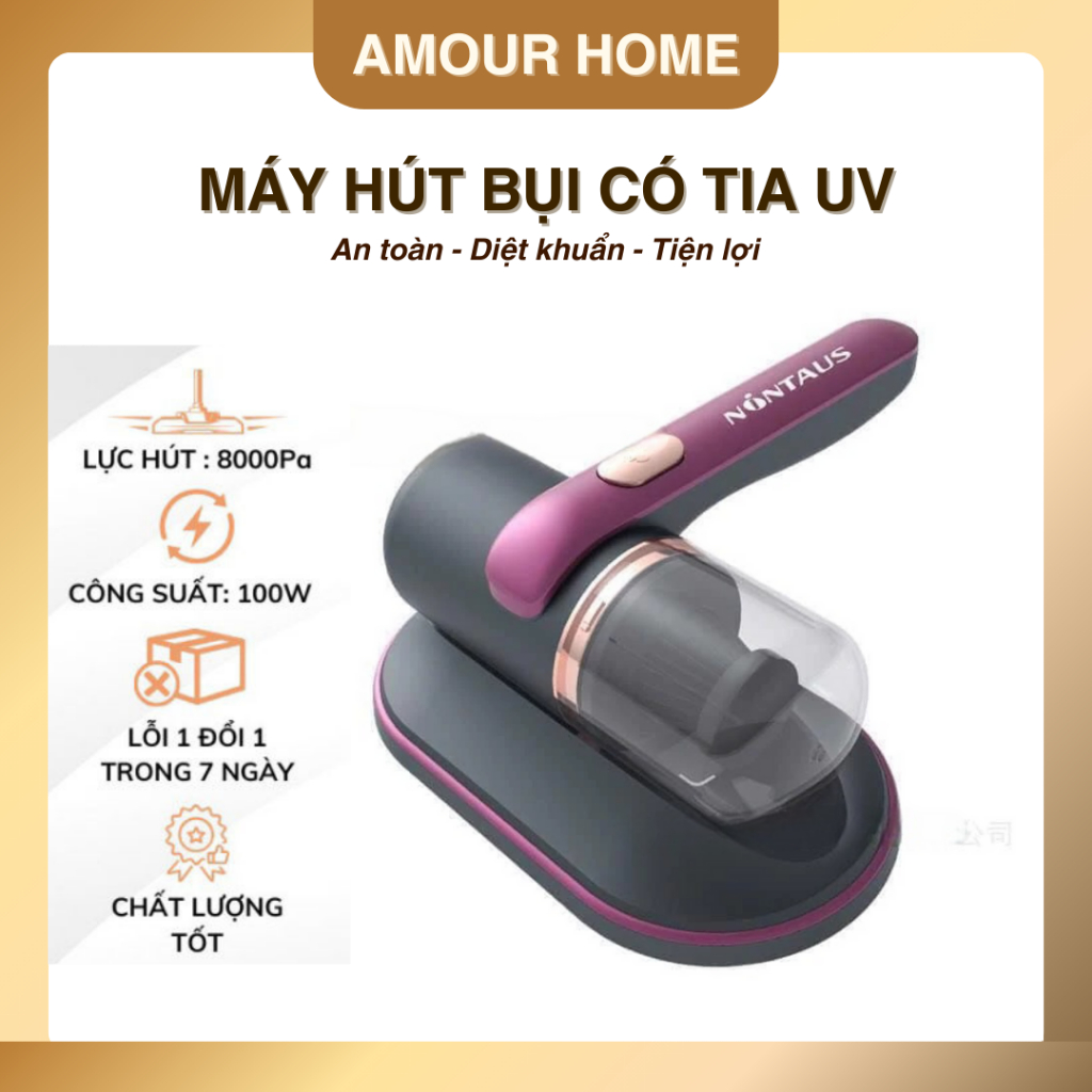 Máy Hút Bụi Giường Nệm Nontaus Có Tia UV Diệt Khuẩn, Lực Hút 12000Pa